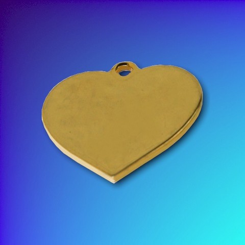 Brass Heart-shape Tag 31x30mm