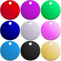 Aluminium Round Tags - no tab