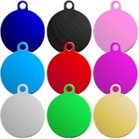 Aluminium Round Tags - tabbed
