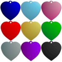 Aluminium Heart Tags