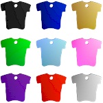Aluminium T-shirt Shape Tags