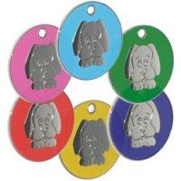 Enamel Pet Tags 25mm - Dog-face