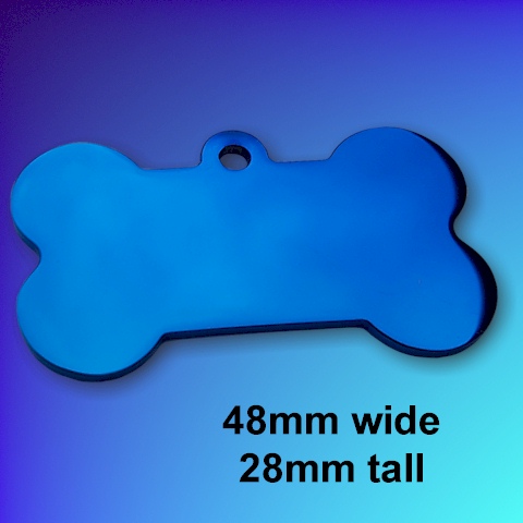 Polished Blue Steel Bone-shape LARGE