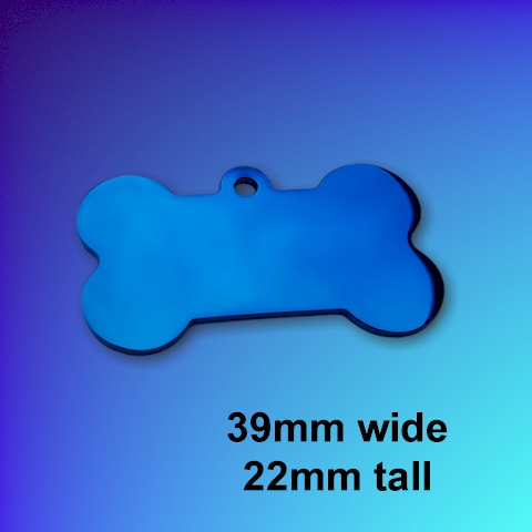 Polished Blue Steel Bone-shape MEDIUM