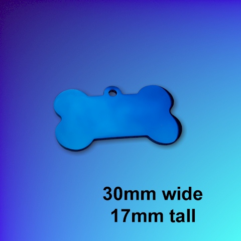 Polished Blue Steel Bone-shape SMALL