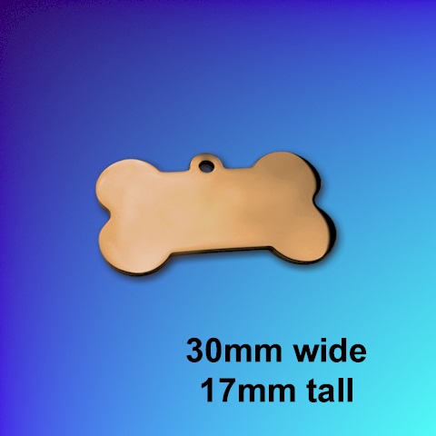 Polished Rose Gold Steel Bone-shape SMALL