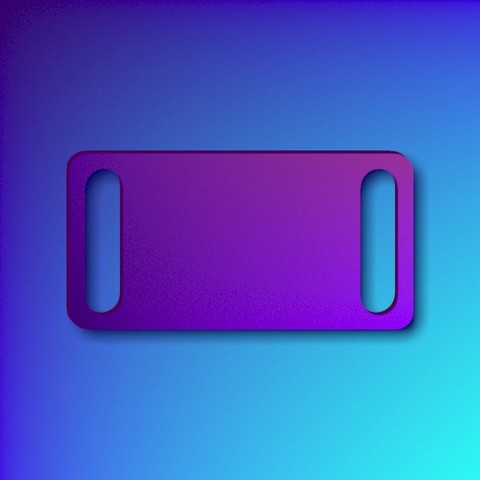 Aluminium sliding collar tag - large purple