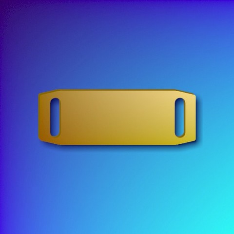 Aluminium sliding collar tag - small gold