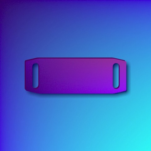 Aluminium sliding collar tag - small purple